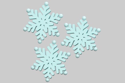 Visualização: Flocos de neve azuis pastel encantadores para o inverno