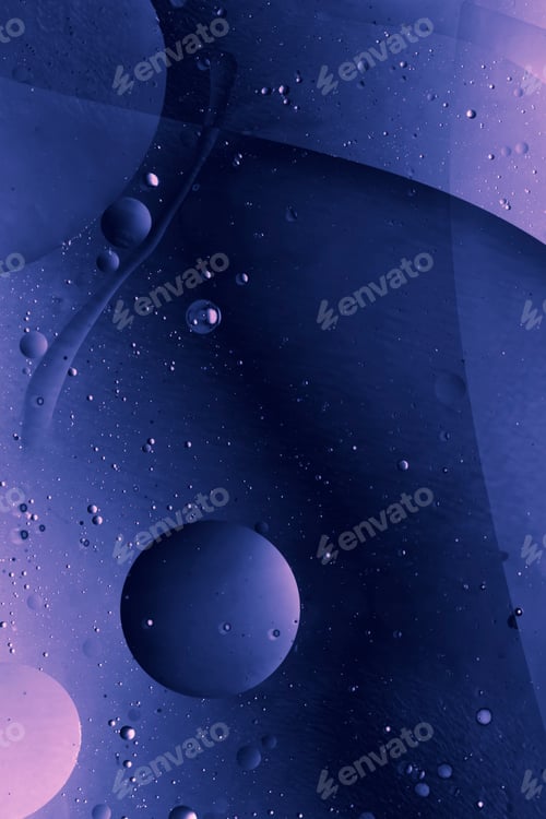 Preview: planet in abstract blue background