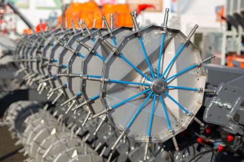 Preview: Modern agricultural machinery and equipment. Industrial details.