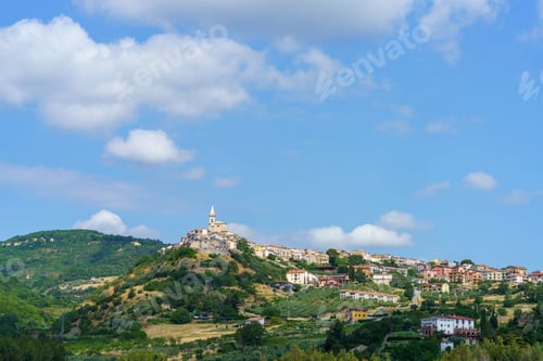 Preview: Landscape in Campobasso province, Molise, Italy. View of Guardialfiera