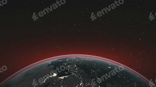 Preview: Planet Earth at Night in Outer Space