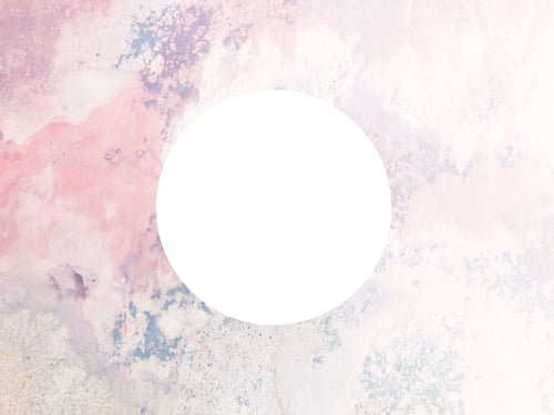 Preview: Blank white round sticker on pale pink marble background