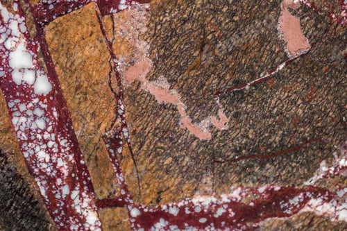 Preview: marble in contrasting colors warm, set with thirty three photos