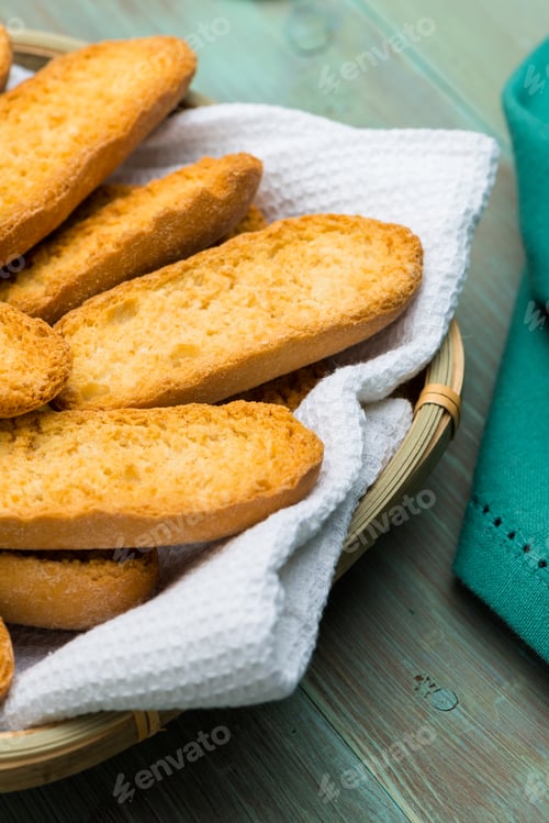 Preview: Toast bread on a wooden table
