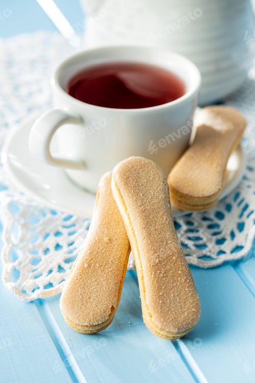 Preview: Italian cookie savoiardi. Sweet biscuits. Sponge cookies tiramisu.