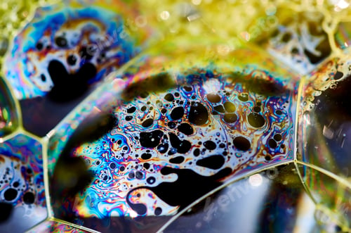 Preview: The illuminate rainbow on the bubble surface