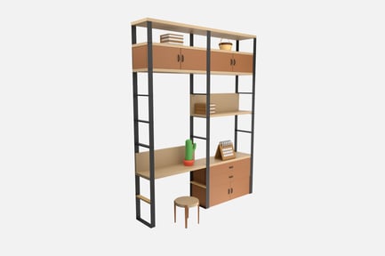 Preview: Modular Storage Shelf 3D Illustration