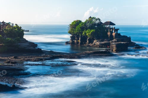 Preview: Pura Tanah Lot in the morning, famous ocean temple in Bali, Indonesia.
