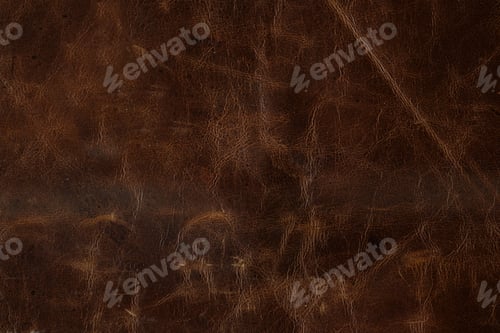 Preview: Brown leather texture background, genuine leather.