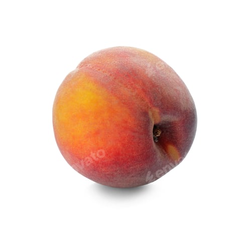Preview: Delicious ripe juicy peach isolated on white