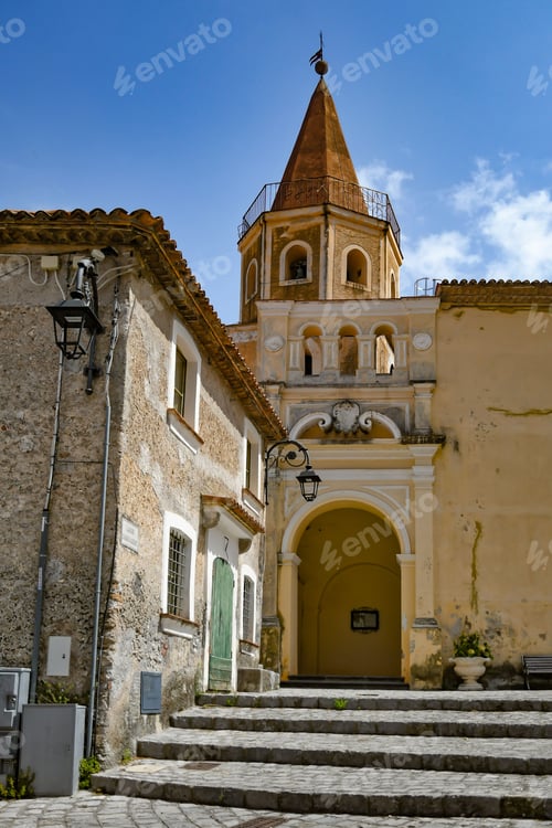 Preview: Vertical view of the beautiful architecture of Maratea village in Basilicata, Italy