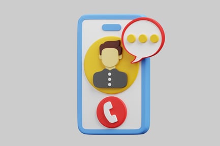 Preview: Incoming call notification cartoon style