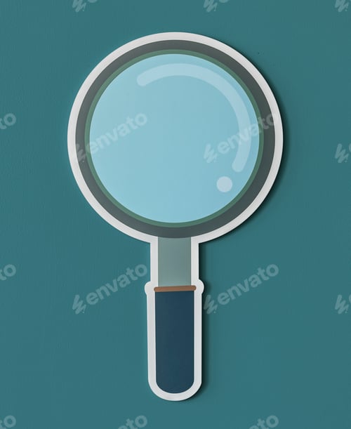 Preview: Magnifying glass search icon isolated