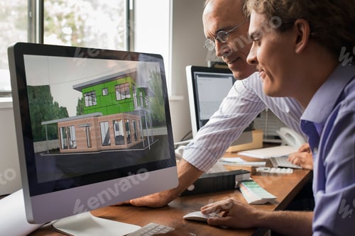 Preview: Architects designing and building efficient environmentally friendly buildings.