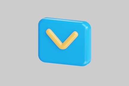 Preview: Blue envelope arrow design element