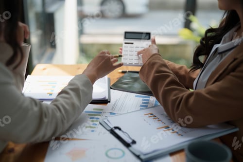 Preview: Group of business consultant working management big data and analyze financial document of company