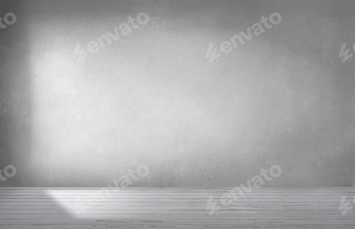 Preview: Clean Light Grey Wall and Wood Floor Interior