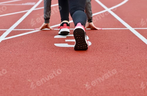 Preview: Starting point of racing track, stadium, outdoor concept, sport.