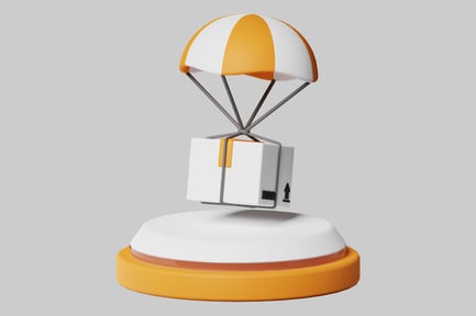 Preview: Parachute delivery on landing pad