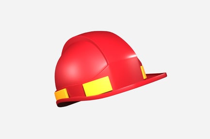 Preview: 3D Protective Hard Hat Construction Safety Helmet Icon