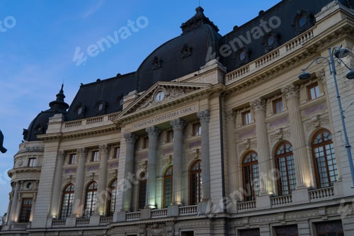 Preview: Scenic shot of The National Library located on Calea Victoriei in Bucharest