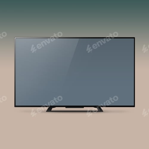 Preview: TV mock-up series, PSD with smart layers template ready for design