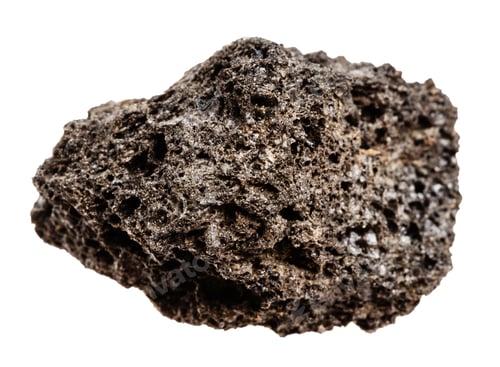 Preview: raw pumicite mineral isolated on white