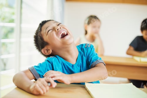 Preview: A group of children in school.