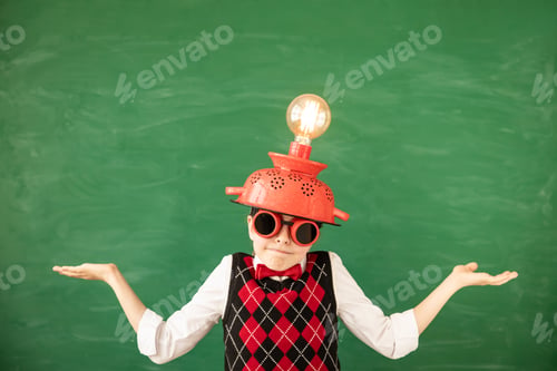 Preview: Bright new idea concept. Back to school