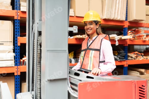 Preview: Confident Worker With Machinery At Factory
