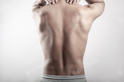Preview: shirtless man showing his muscular back torso