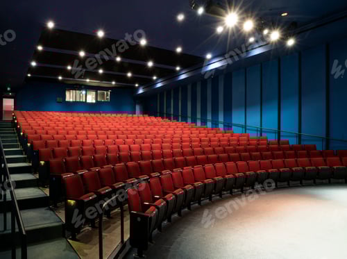 Preview: Empty auditorium, rows of raked seats.