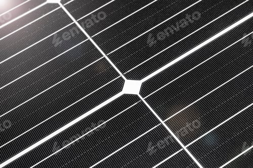 Preview: Solar panel texture background. Photovoltaic cells, close-up, sunny day