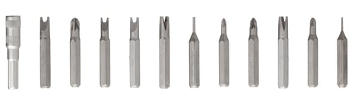 Preview: set screwdriver attachments different sizes on isolated or white background