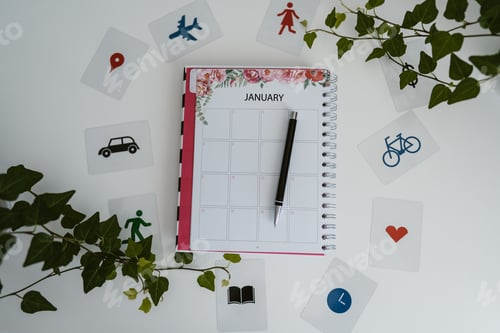 Preview: Flat lay calendar