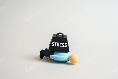 Preview: An office worker under stress. Exhaustion from workloads and emotional burnout.