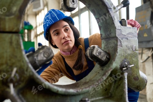 Preview: Female Mechanic at Factory