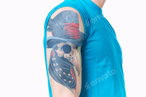 Preview: tattoo on arm close-up lifestyle light background