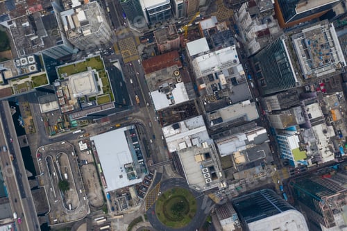 Preview: Kwun Tong, Hong Kong 27 December 2019: Top down view of Hong Kong city