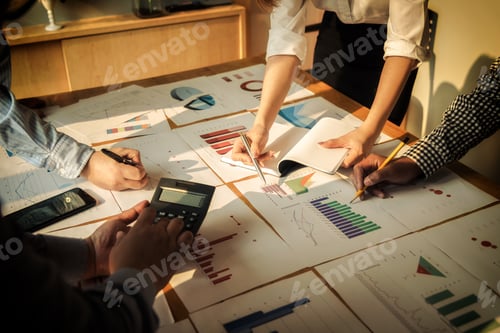 Preview: Meeting business people group corporate discussion investment and investment concept in office.