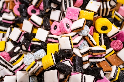 Preview: Colourful sugary candy, Assort various sweet candies