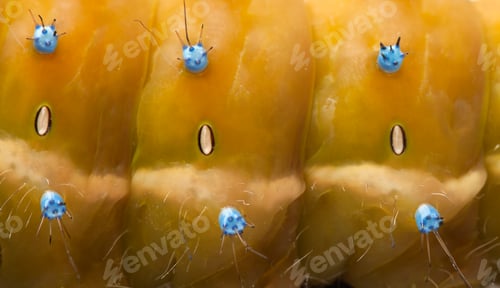 Preview: Close-up of Caterpillar of the Giant Peacock Moth, Saturnia pyri