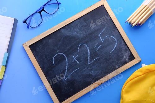 Preview: Mistake in math formula on chalkboard, education concept