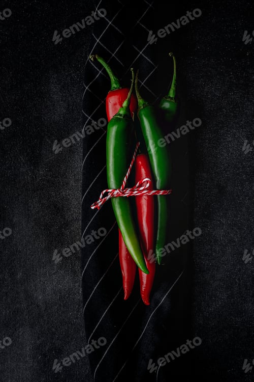 Preview: Fresh red and spicy chilli peppers