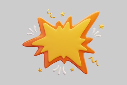 Preview: Vibrant Explosion Burst With Stars And Ribbons