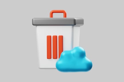 Preview: Cloud data deletion icon