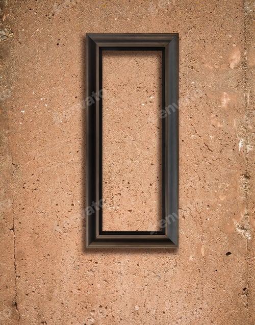 Preview: Concrete texture and wooden frame