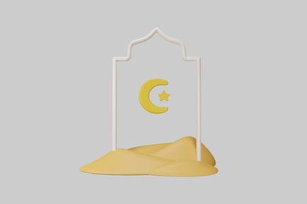 Preview: Ramadan Crescent Star Ornament