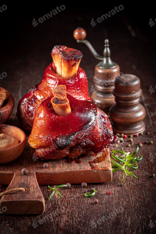 Preview: Fat Schweinshaxe as regional dish in Bavaria.