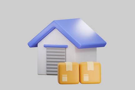 Preview: Delivery warehouse with shipping packages